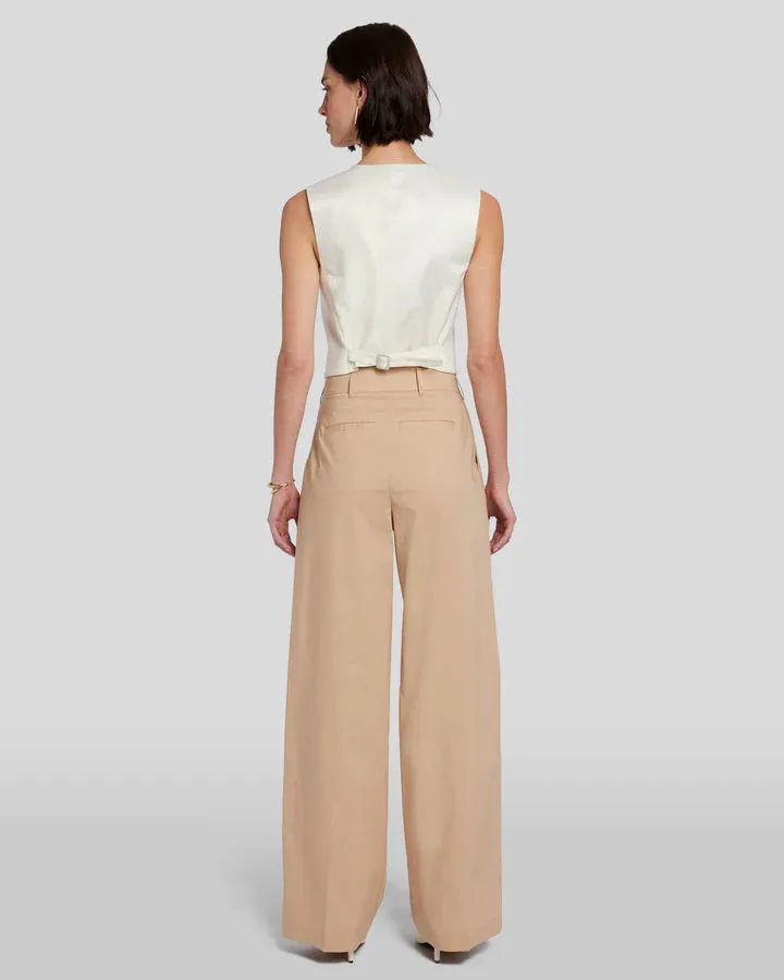 7 For All Mankind Pleated Poplin Trouser Pants