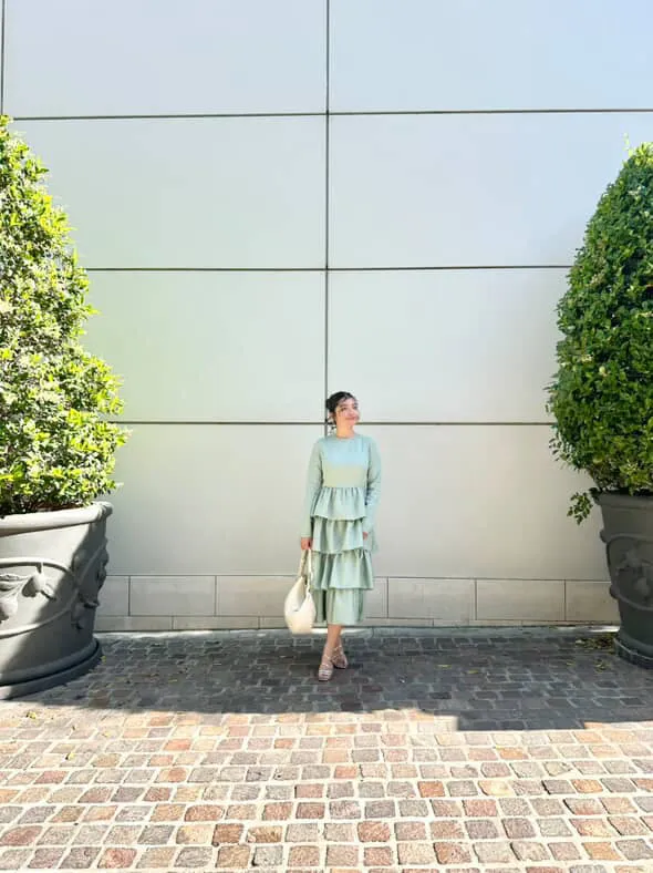 Amalfi Sage Ruffled Dress