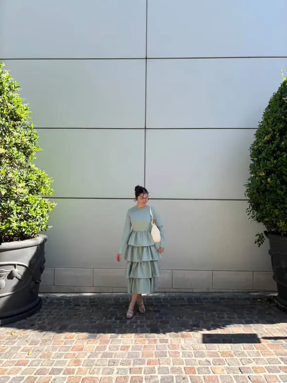 Amalfi Sage Ruffled Dress