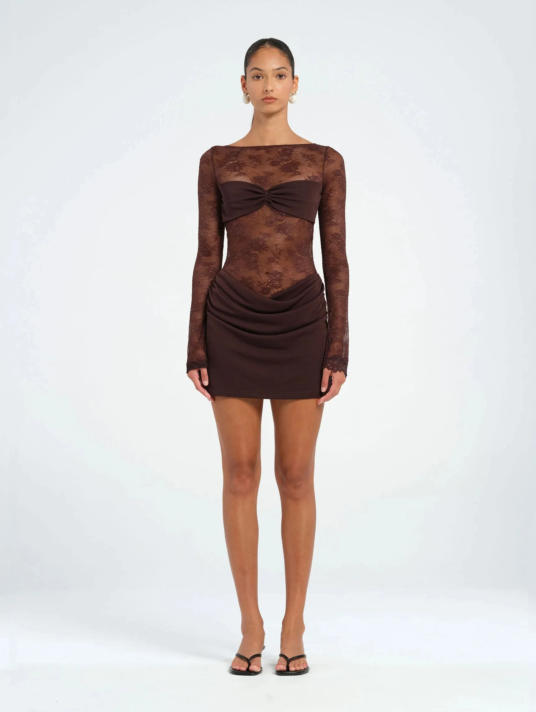 Benni - Oskar Mini Dress in Brown