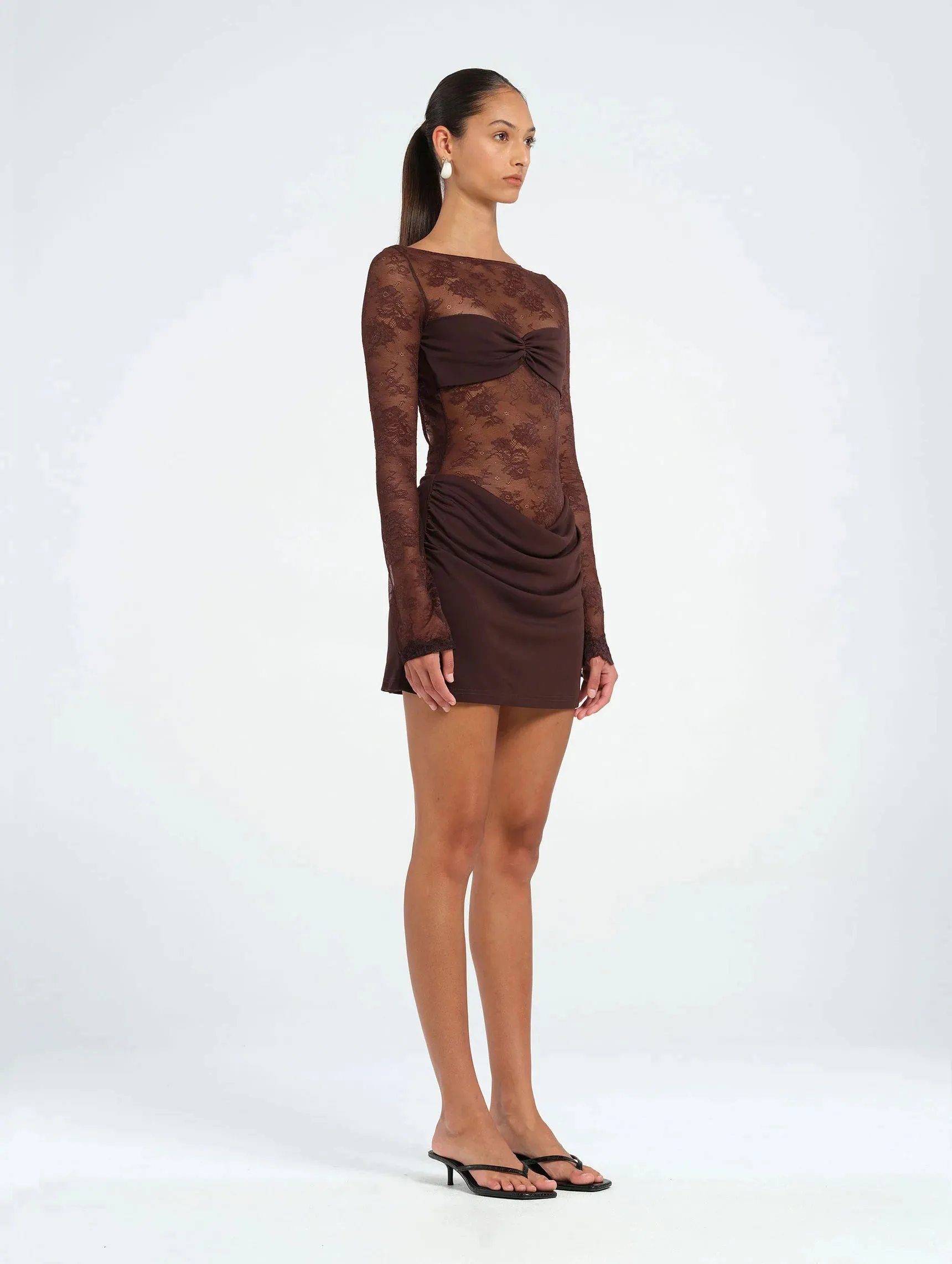 Benni - Oskar Mini Dress in Brown