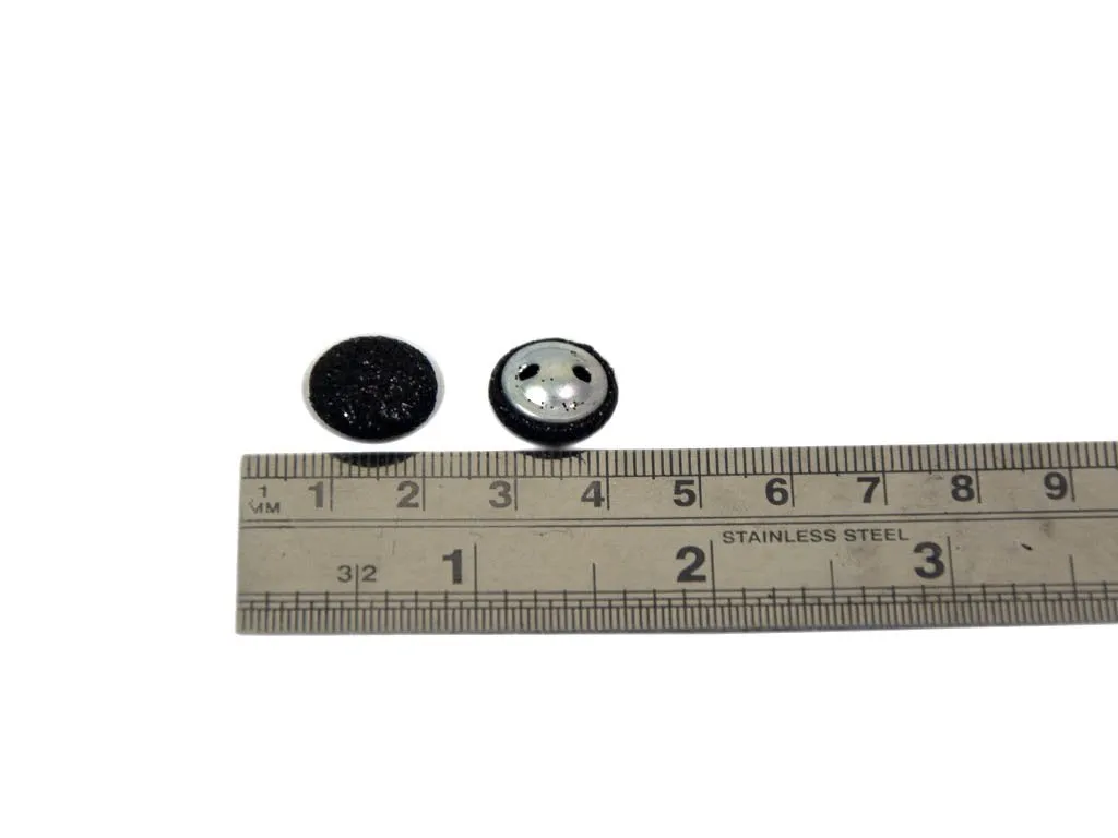 Black Shining Mold Fabric Button