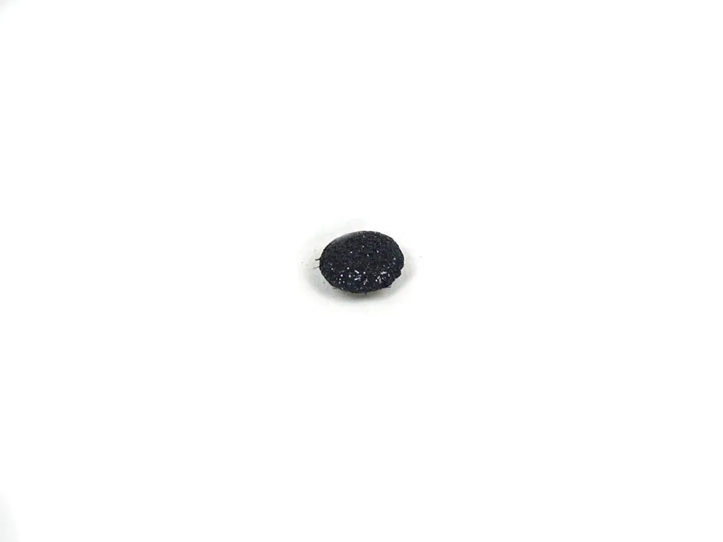 Black Shining Mold Fabric Button