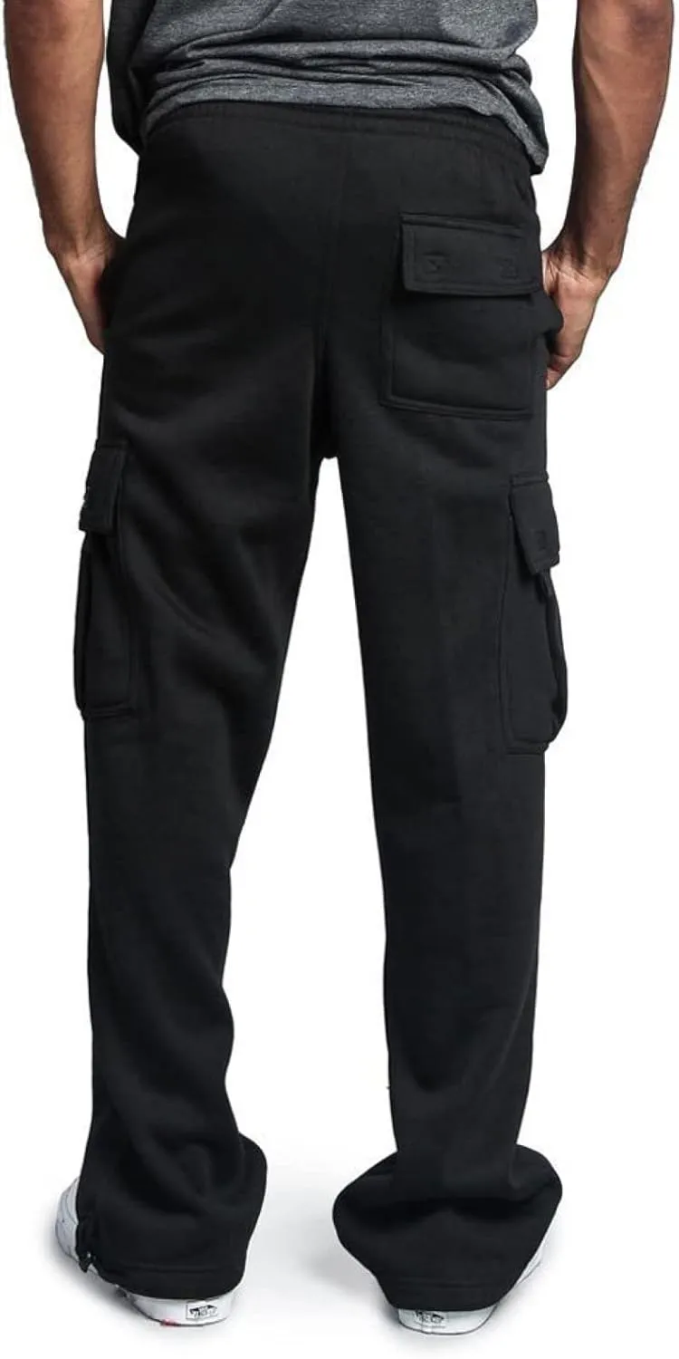 Cargo Pants For Men Men's Fashion Heavyweight Cargo Fleece Sweatpants Stretch Elastic Sports Jogger Trousers Pants