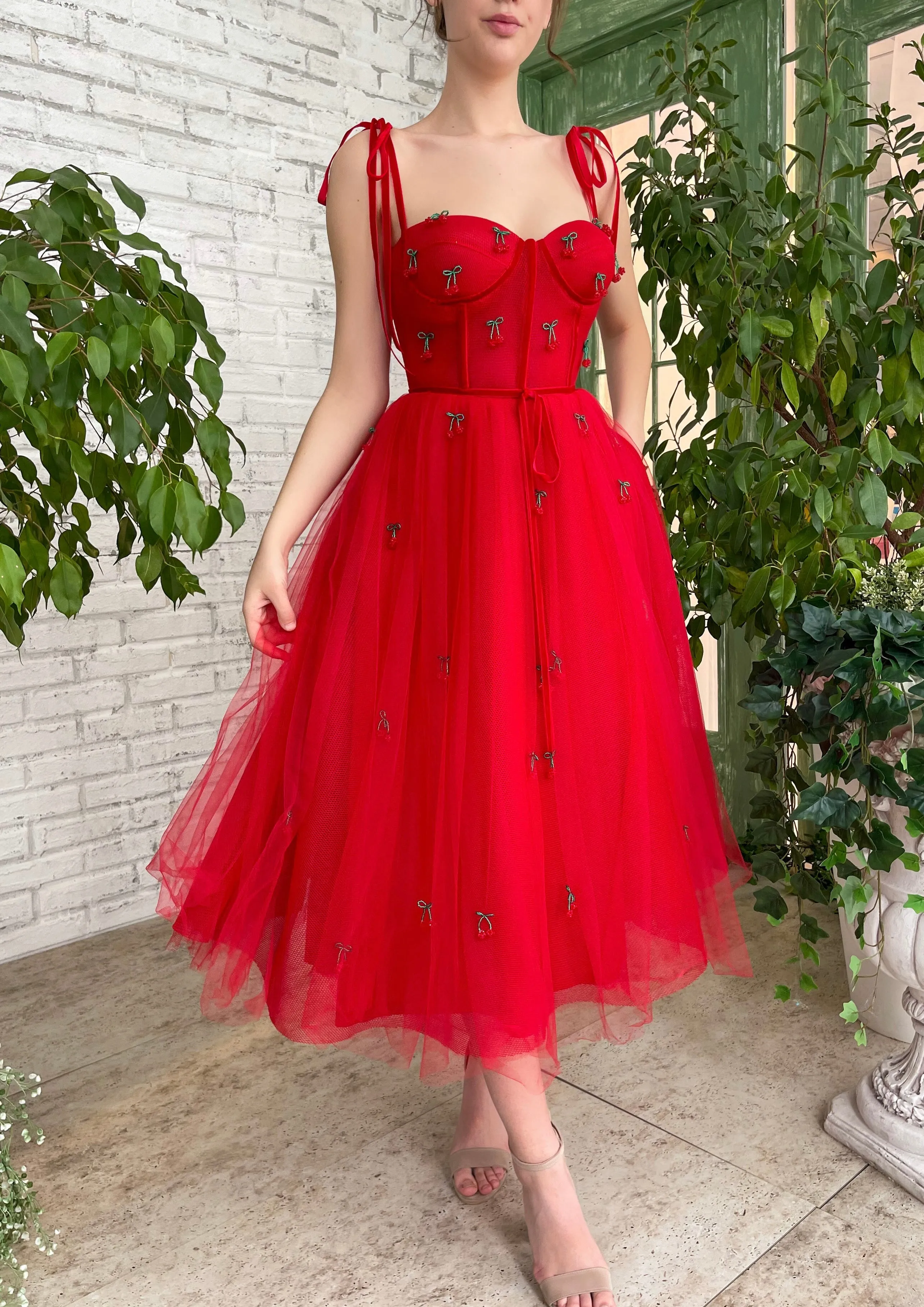 Cherry Velvet Allure Dress