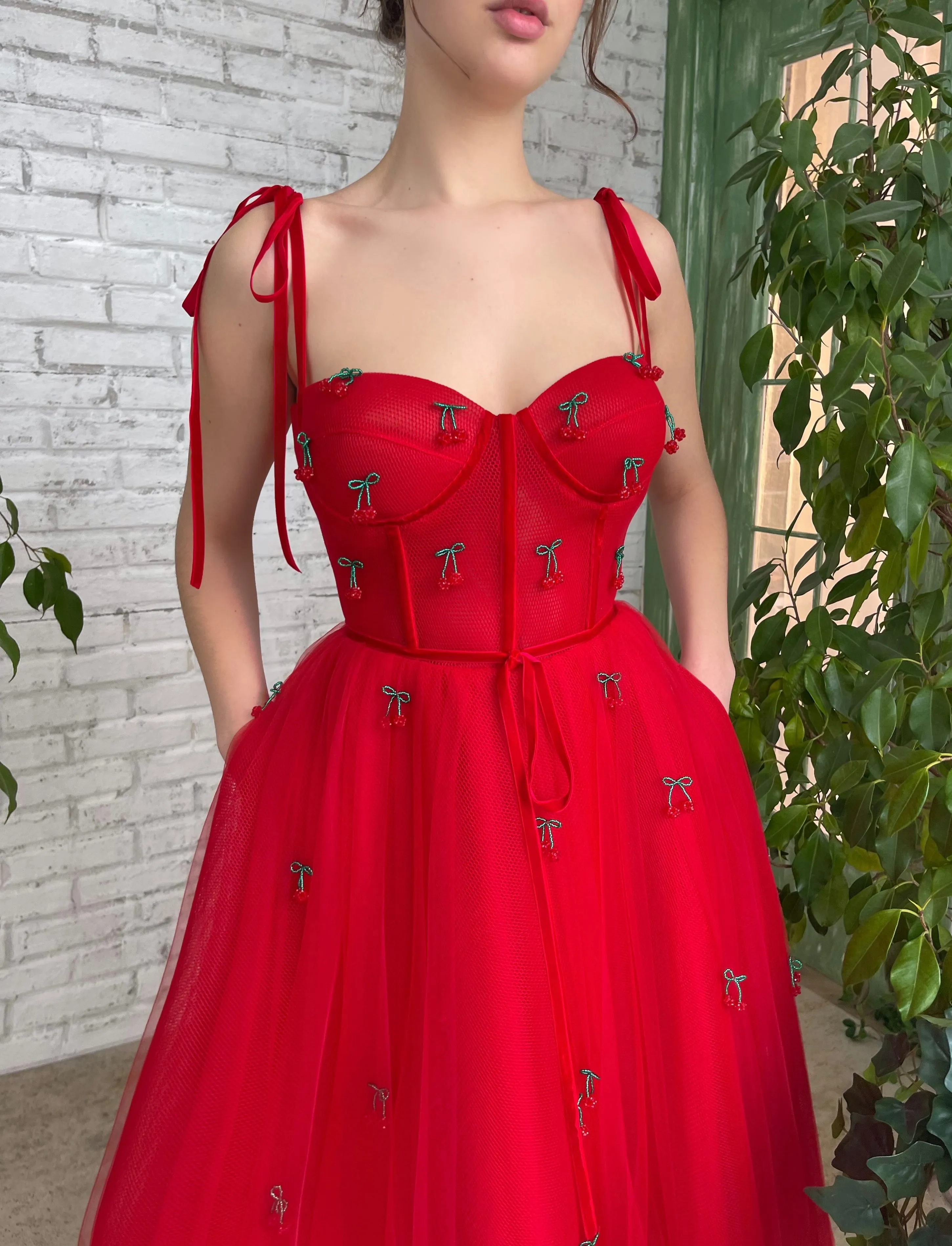 Cherry Velvet Allure Dress