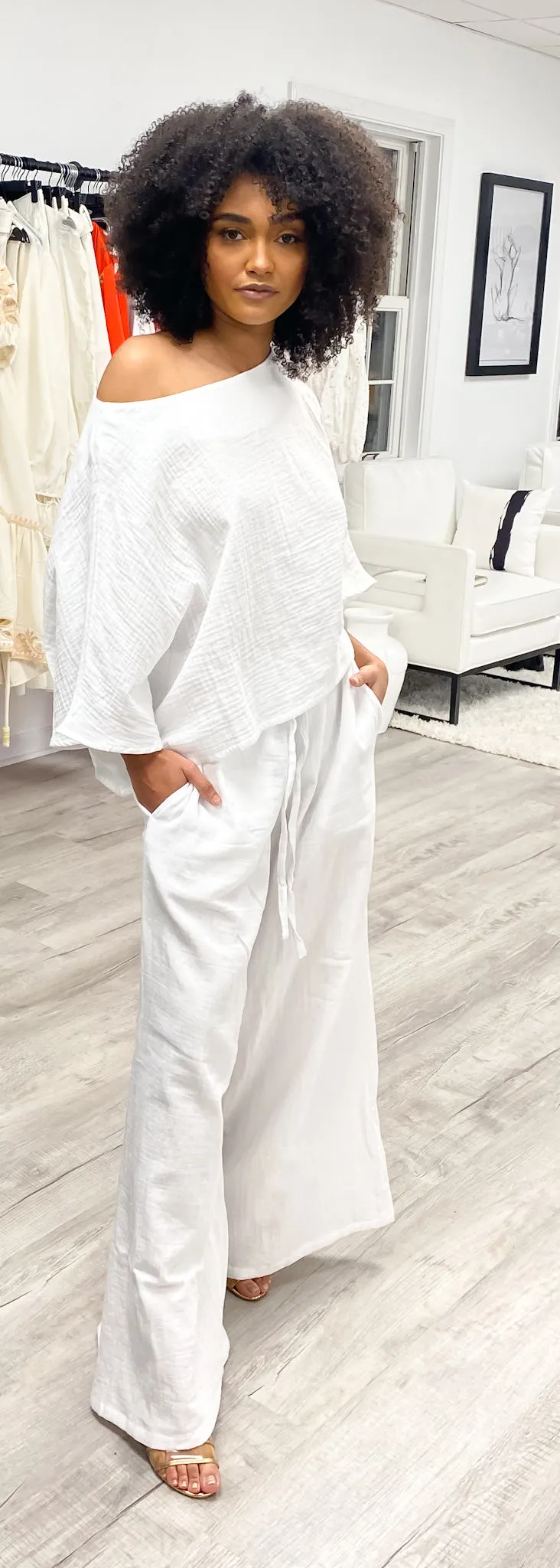 Cotton Crinkle Calico Pant by Jessica Redditt