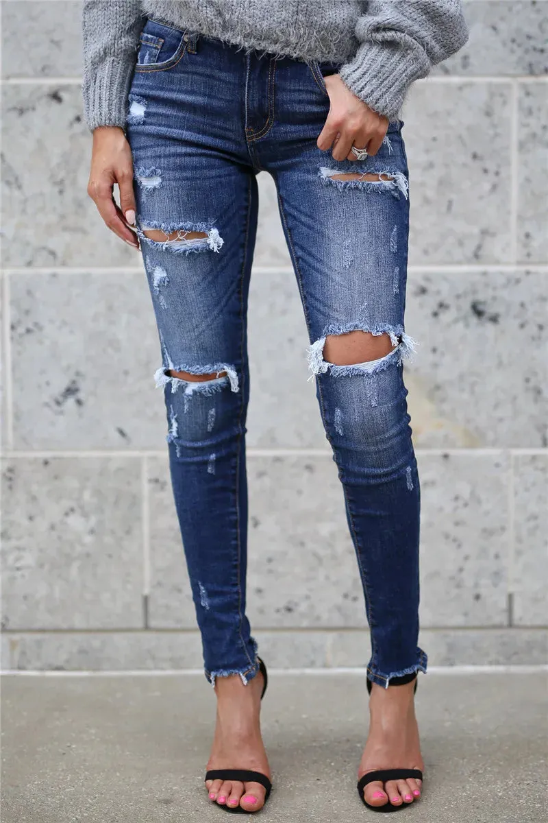 Distressed Boyfriend Jeans