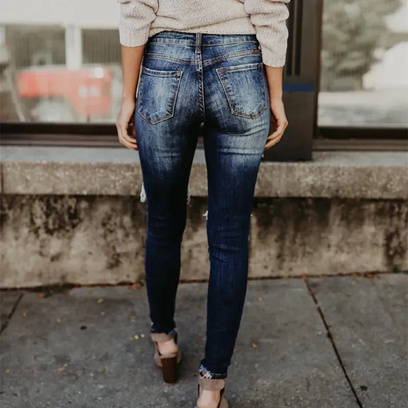 Distressed Boyfriend Jeans