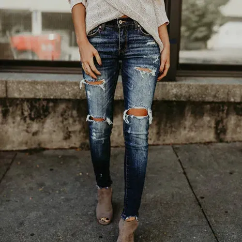 Distressed Boyfriend Jeans