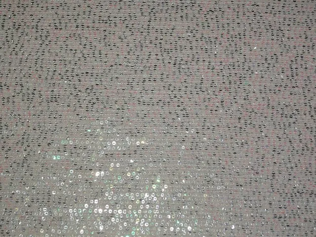 Double Georgette fabric with sequin embroidery Baby Blush color