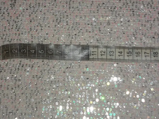 Double Georgette fabric with sequin embroidery Baby Blush color