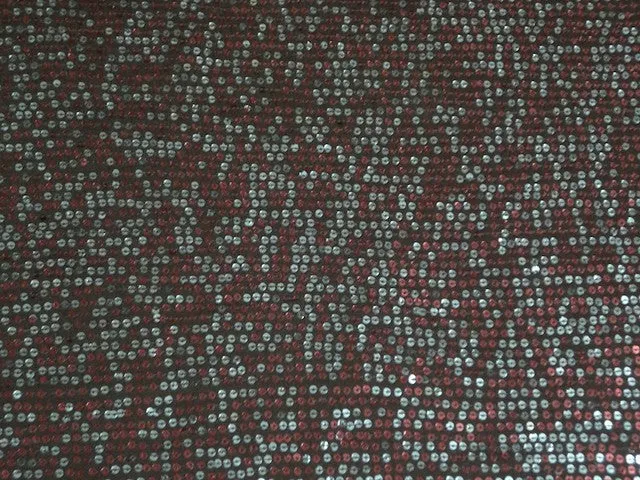 Double Georgette fabric with sequin embroidery Brown color