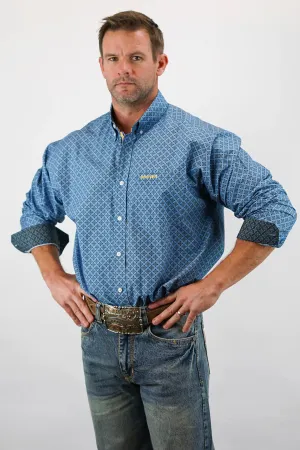 Drover Signature Series Scout Vented Long Sleeve Button-Down - Blue