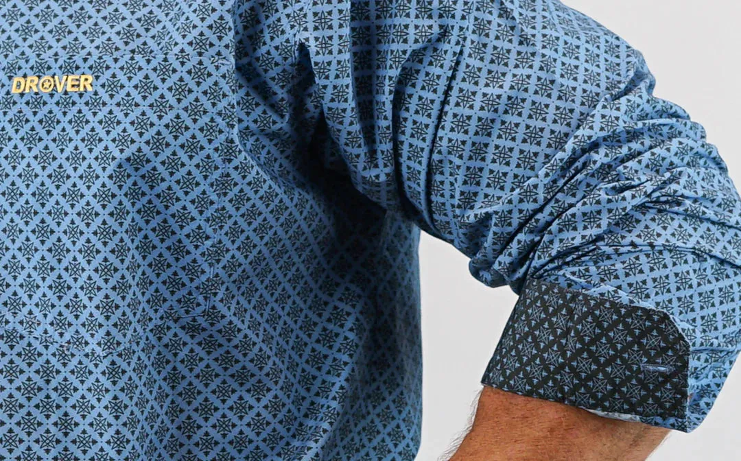 Drover Signature Series Scout Vented Long Sleeve Button-Down - Blue