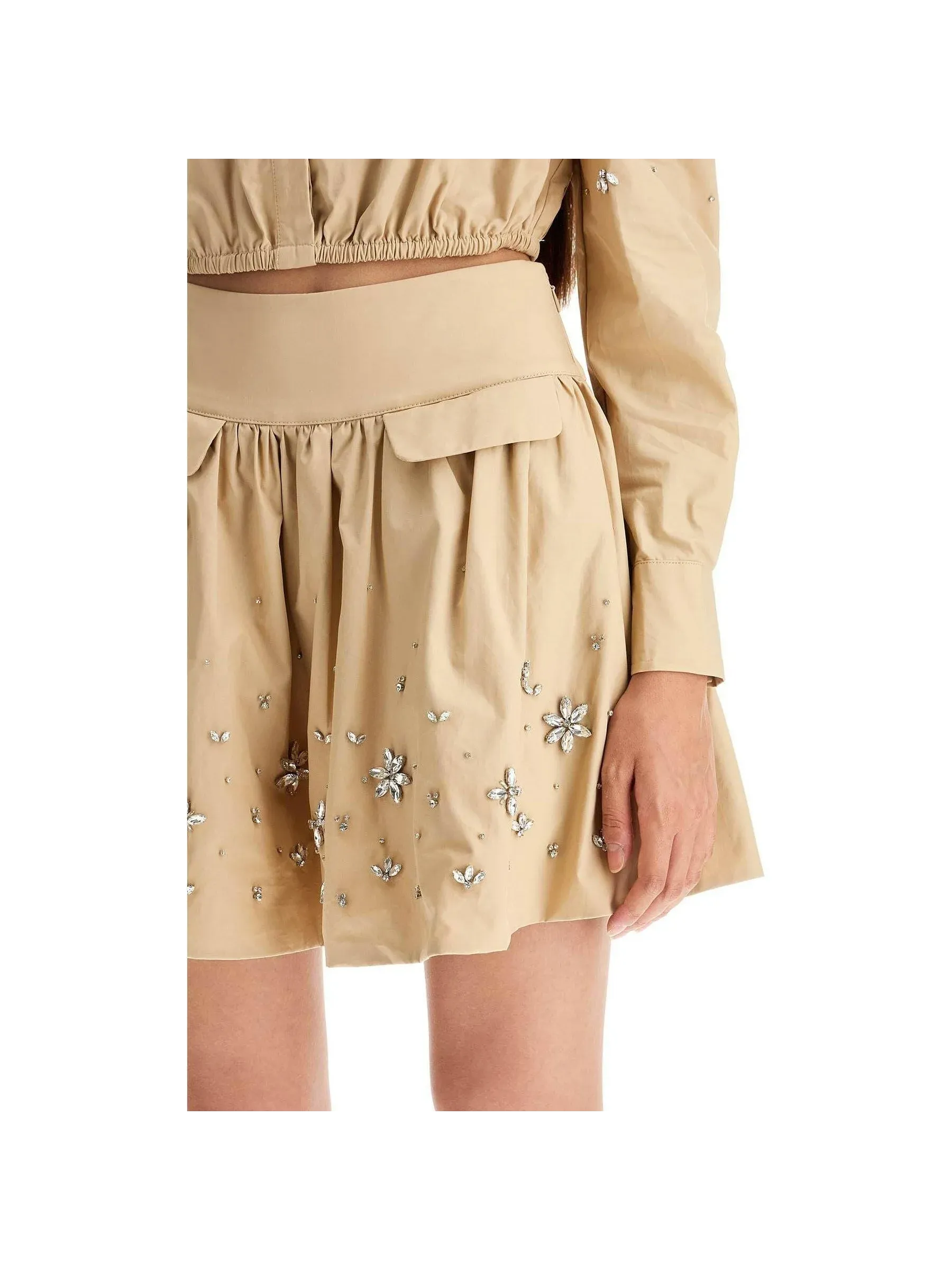 Embellished Floral Skirt