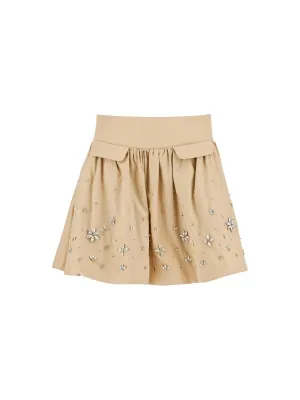 Embellished Floral Skirt
