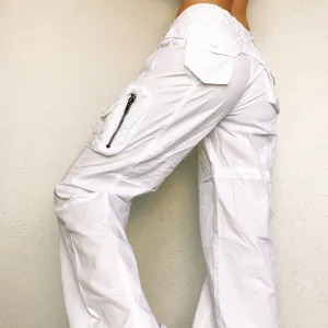 Embroidered Floral Cargo Pants