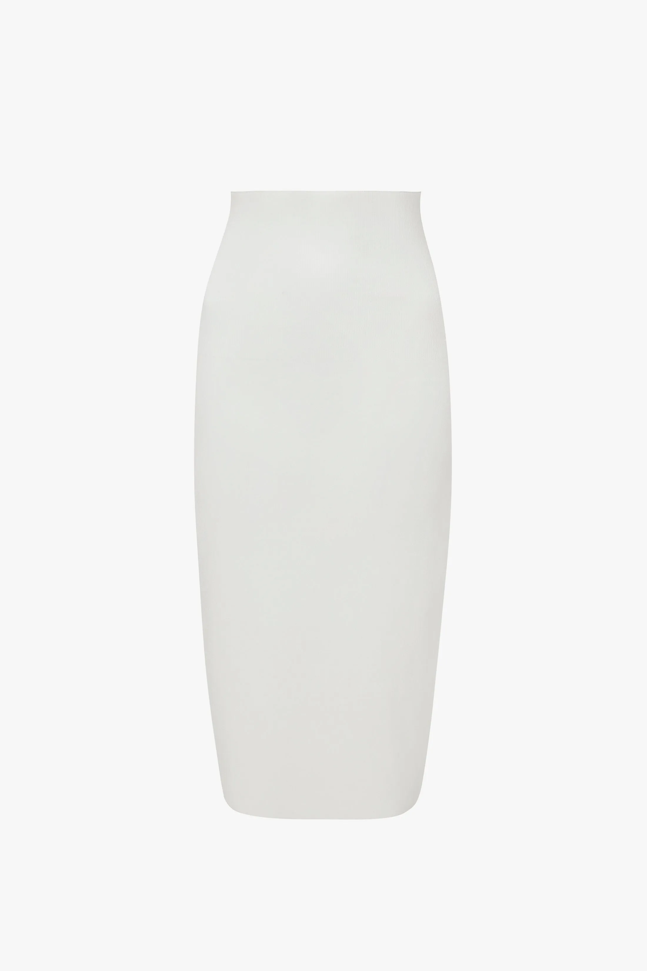 Fitted Midi Skirt In White