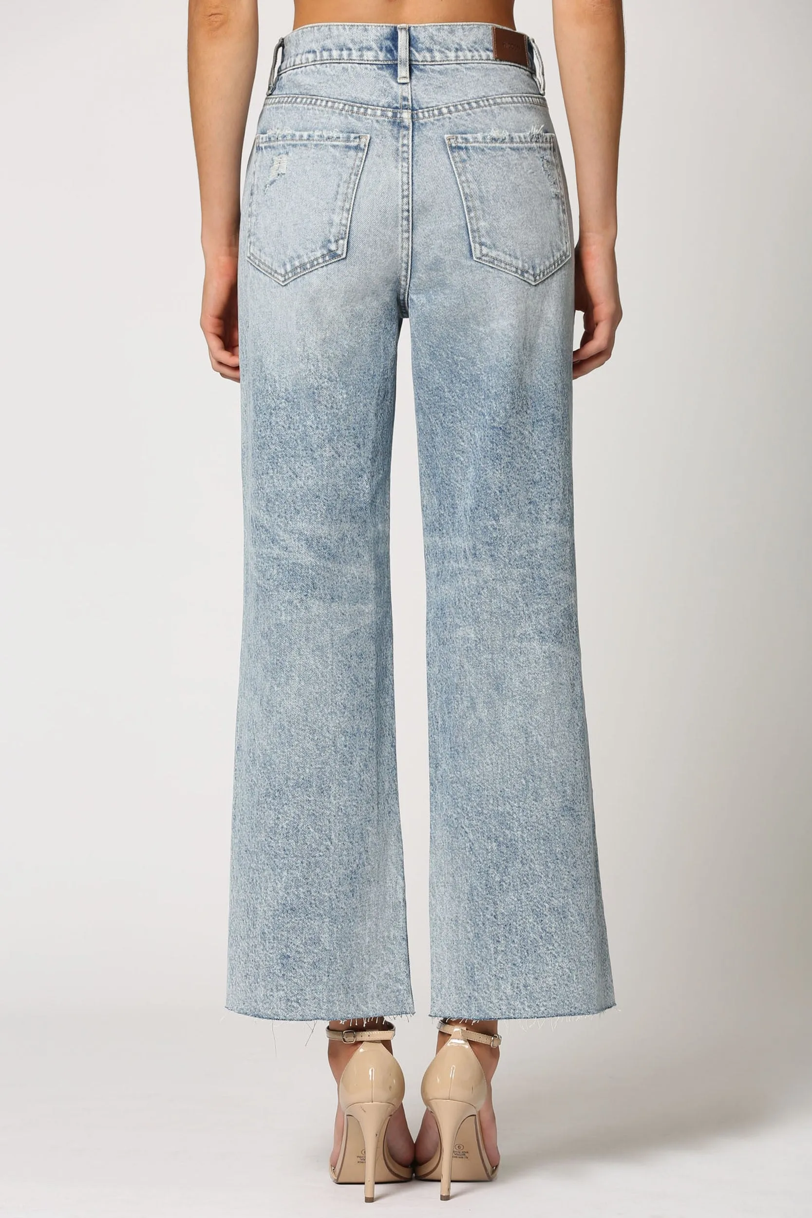 Hidden Logan Medium Wash Heavy Distressed Dad Jeans