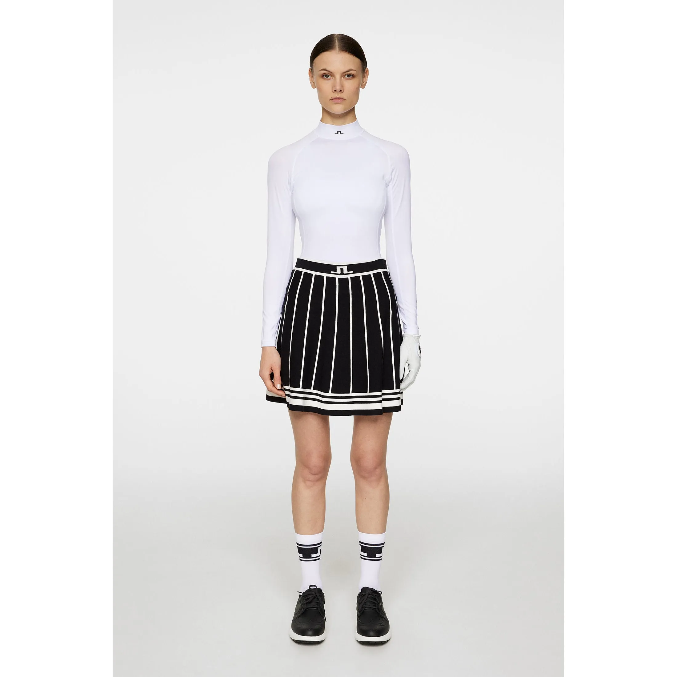 J.Lindeberg Women's Irma Knitted Golf Skirt - Black