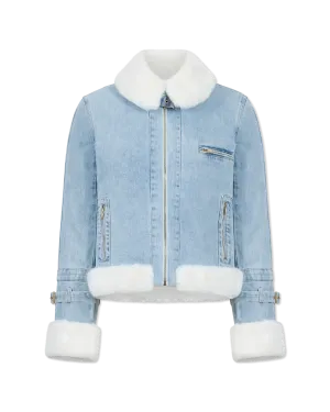 Jude Denim Faux Fur Combo Jacket