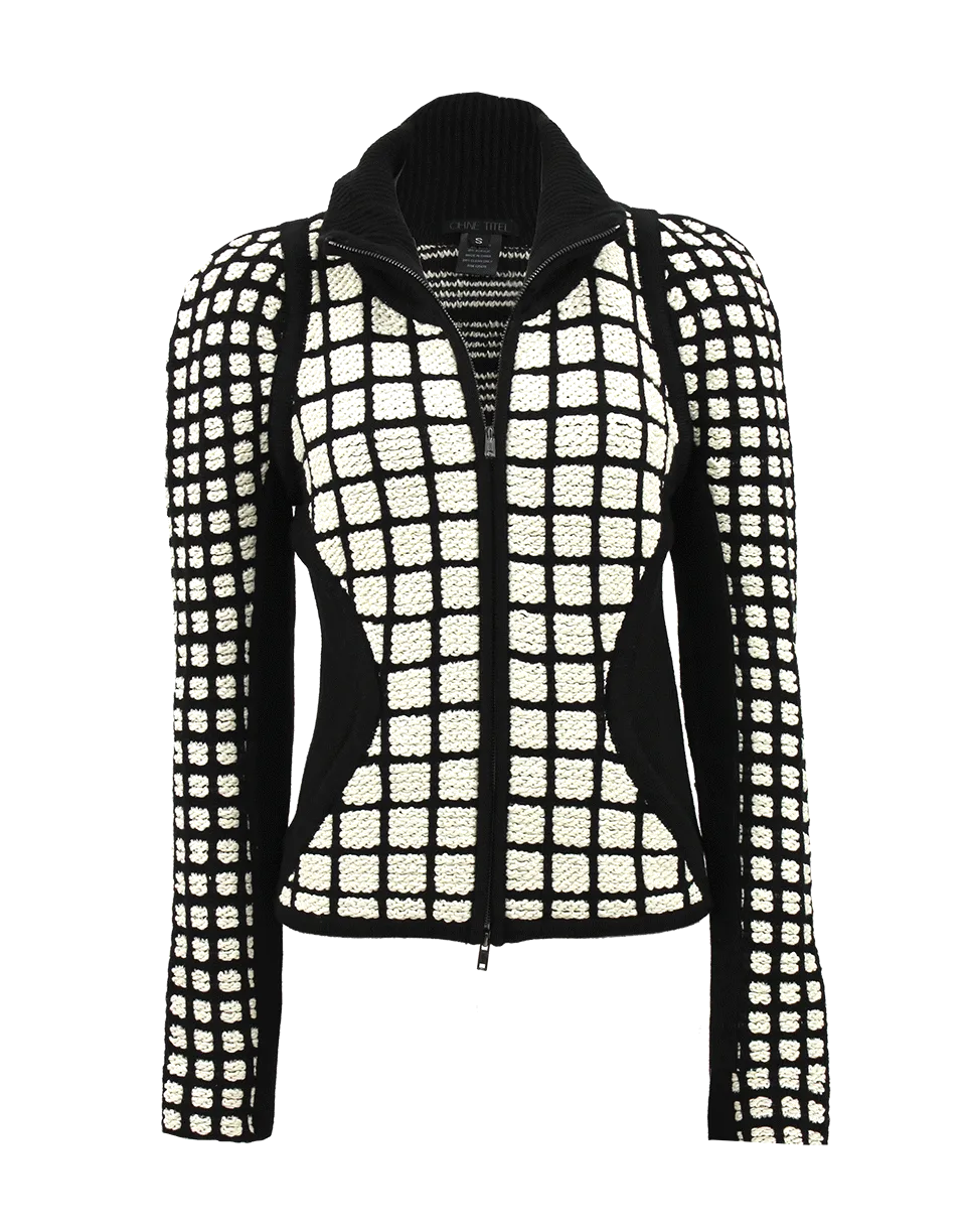 Knit Grid Jacket