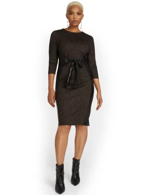 Leopard-Print Sheath Dress - Superflex