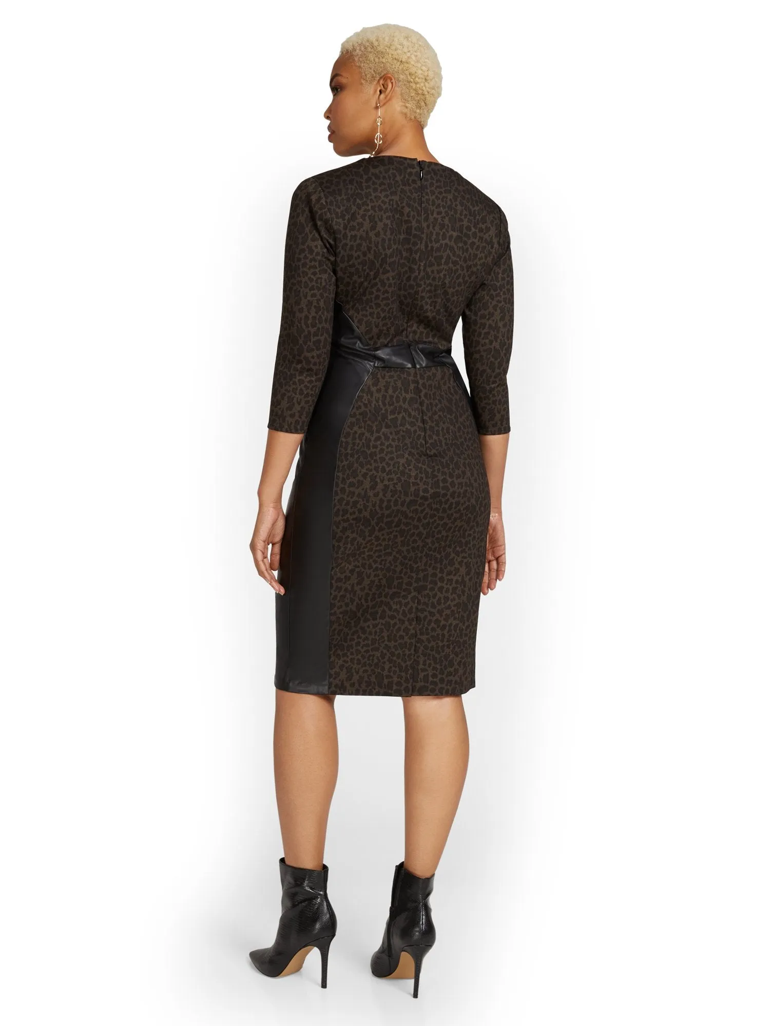 Leopard-Print Sheath Dress - Superflex