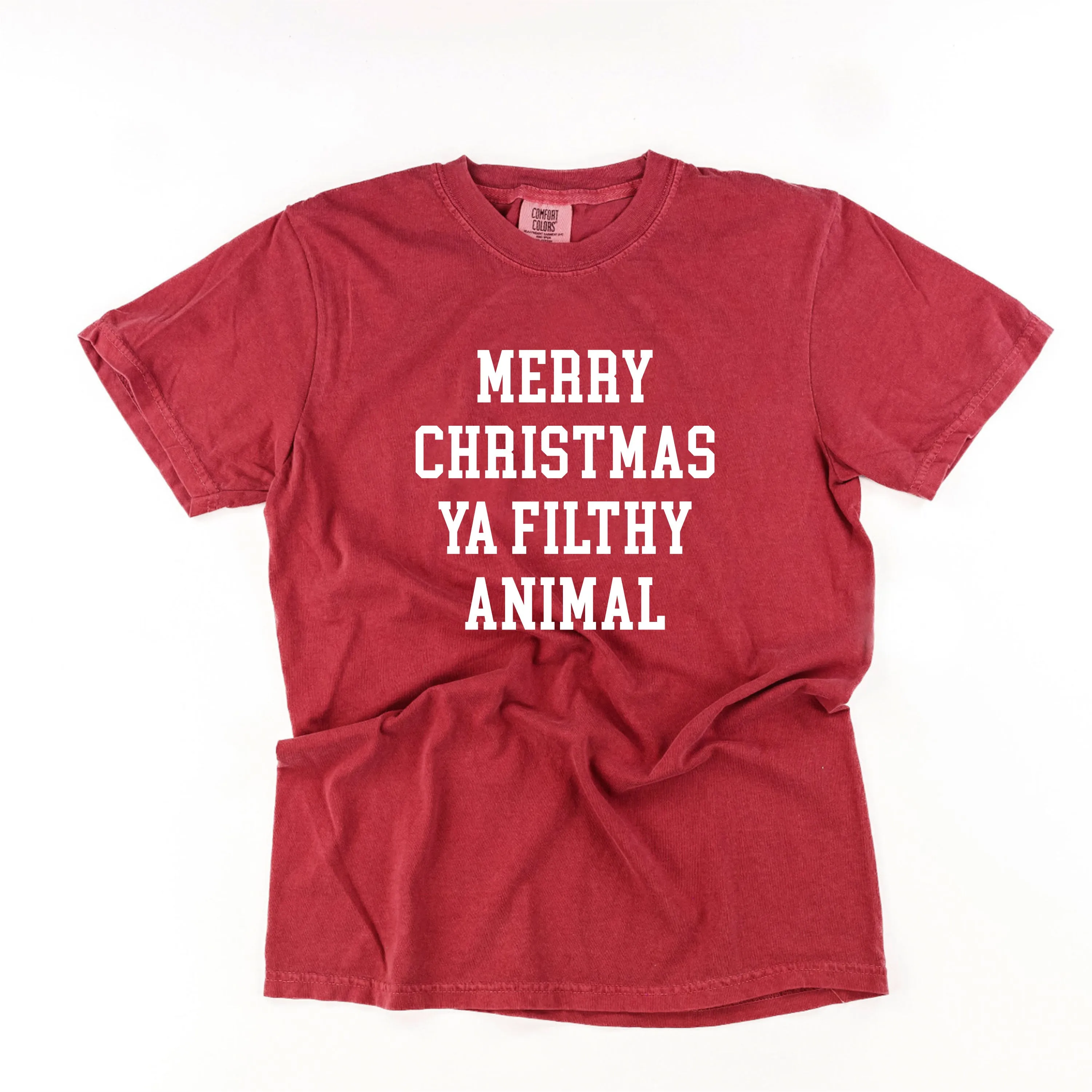 Merry Christmas Ya Filthy Animal - Comfort Colors Tee