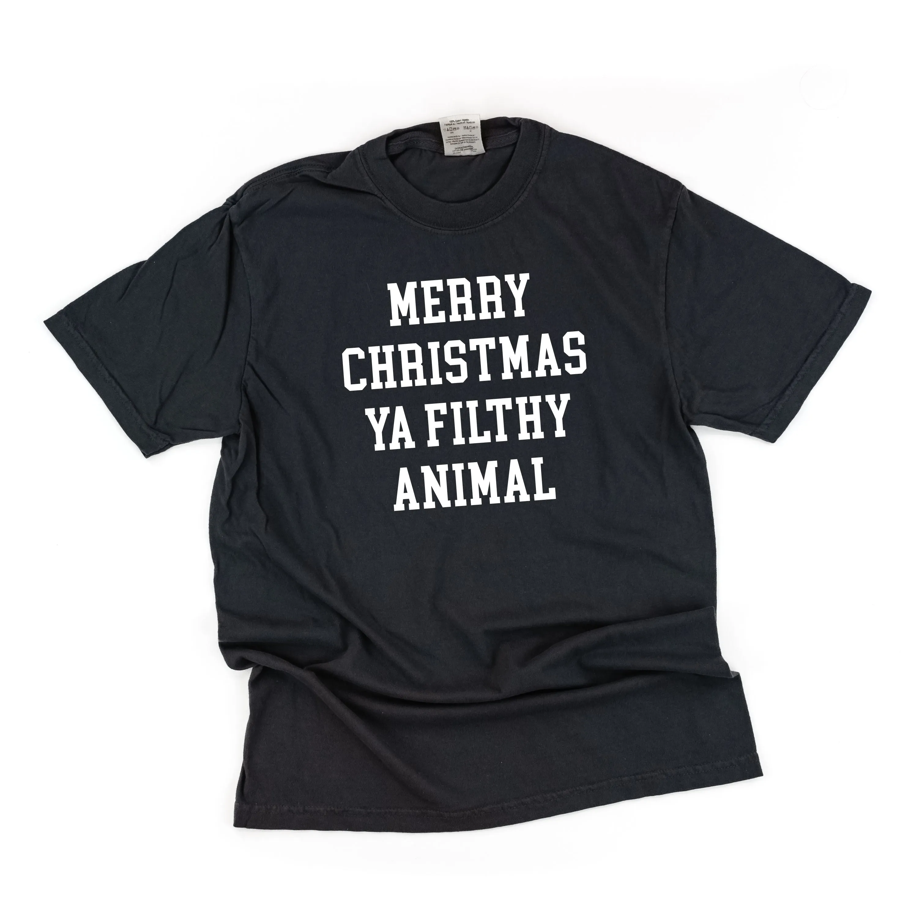Merry Christmas Ya Filthy Animal - Comfort Colors Tee