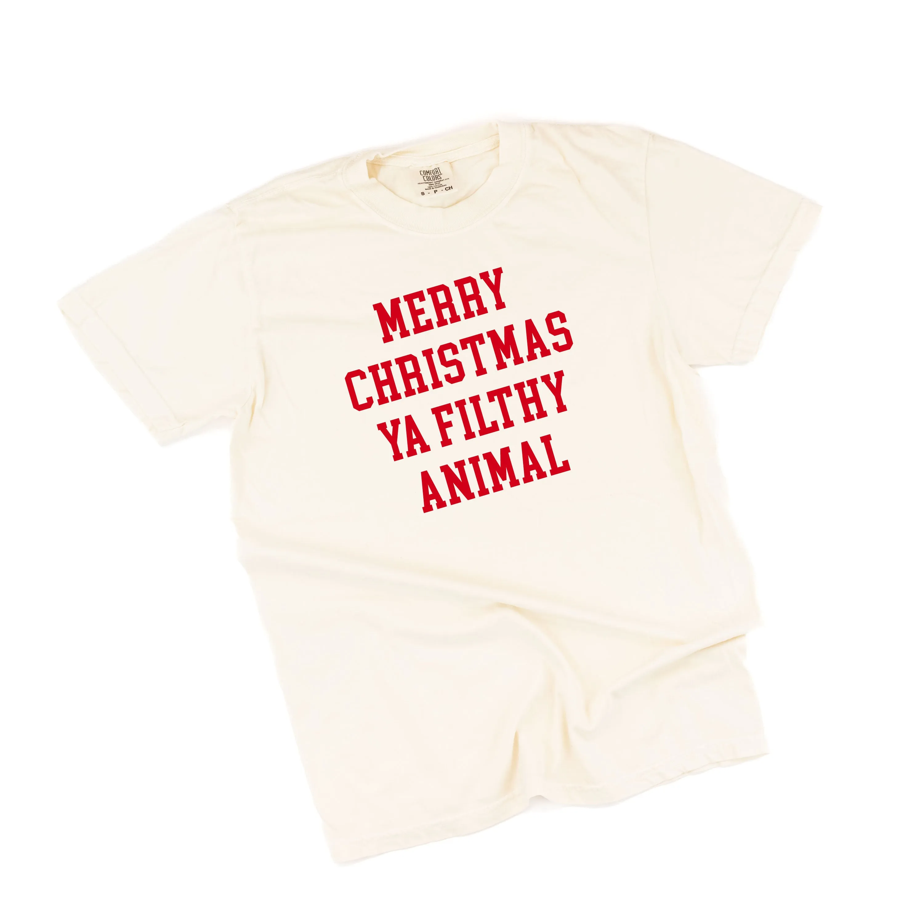 Merry Christmas Ya Filthy Animal - Comfort Colors Tee