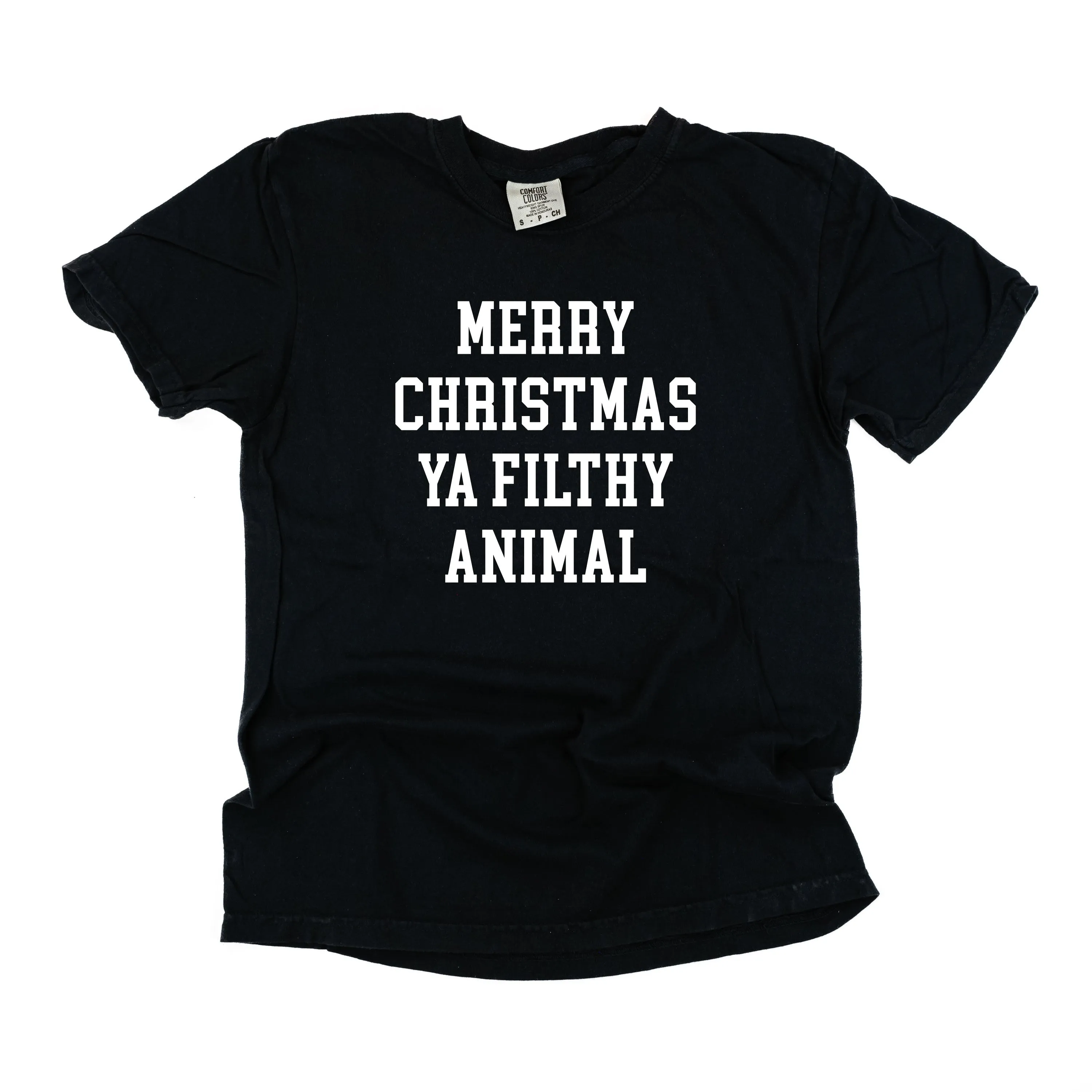 Merry Christmas Ya Filthy Animal - Comfort Colors Tee