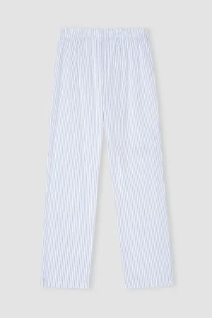 NEEDLE STRIPE PANTS // WHITE & BLUE