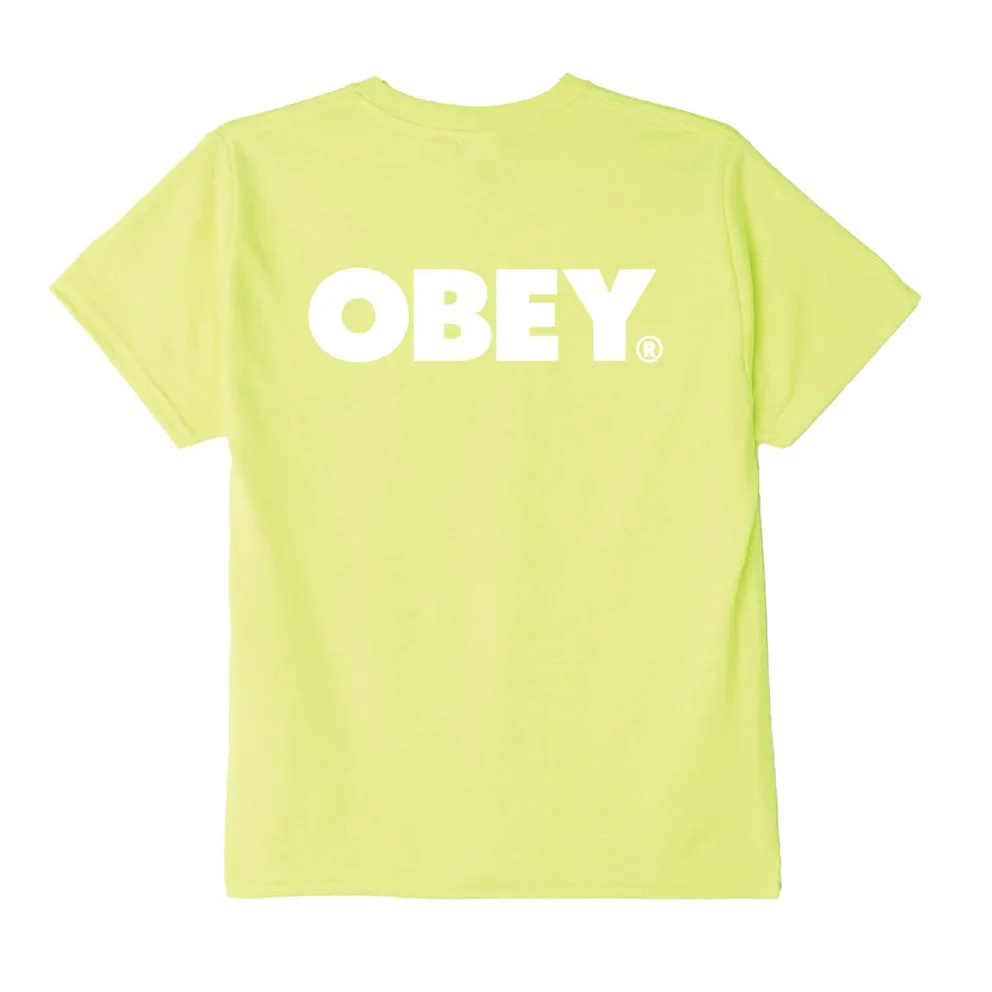 OBEY BOLD SHRUNKEN TEE // SAFETY GREEN
