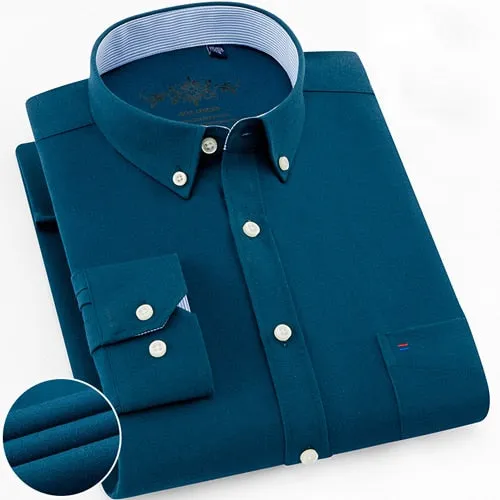 Oxford Long Sleeve Dress Shirt with Left Chest Pocket
