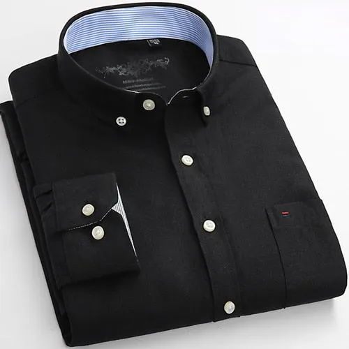 Oxford Long Sleeve Dress Shirt with Left Chest Pocket