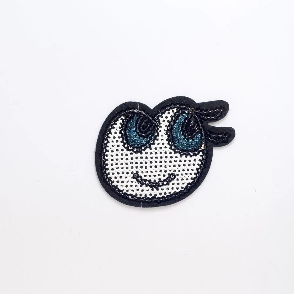 PC2240 - Sequin Funny Cartoon Head (Iron On)
