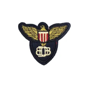 PC4034 - Bird Wings Medal Emblem (Iron On)