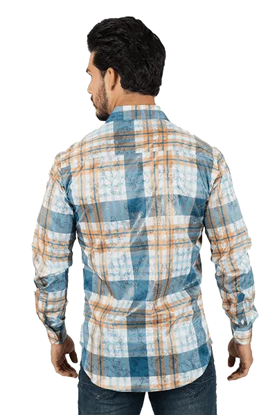 Platini Modern Fit Long Sleeve Plaid Shirt