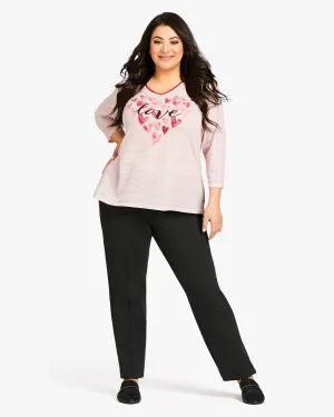 Ponte Seamed Straight Leg Pant | Charcoal Grey