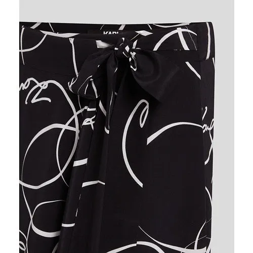 PRINTED WRAP SKIRT