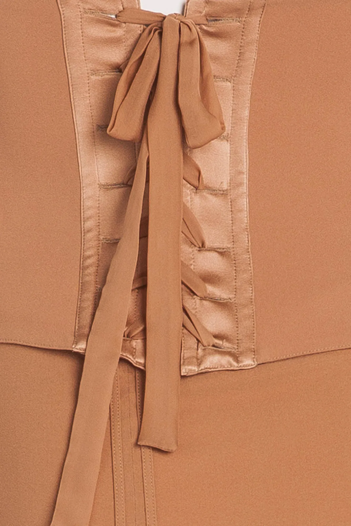 Roberto Cavalli - 2PC Taupe Satin Bustier and Skirt with Ruffles - S