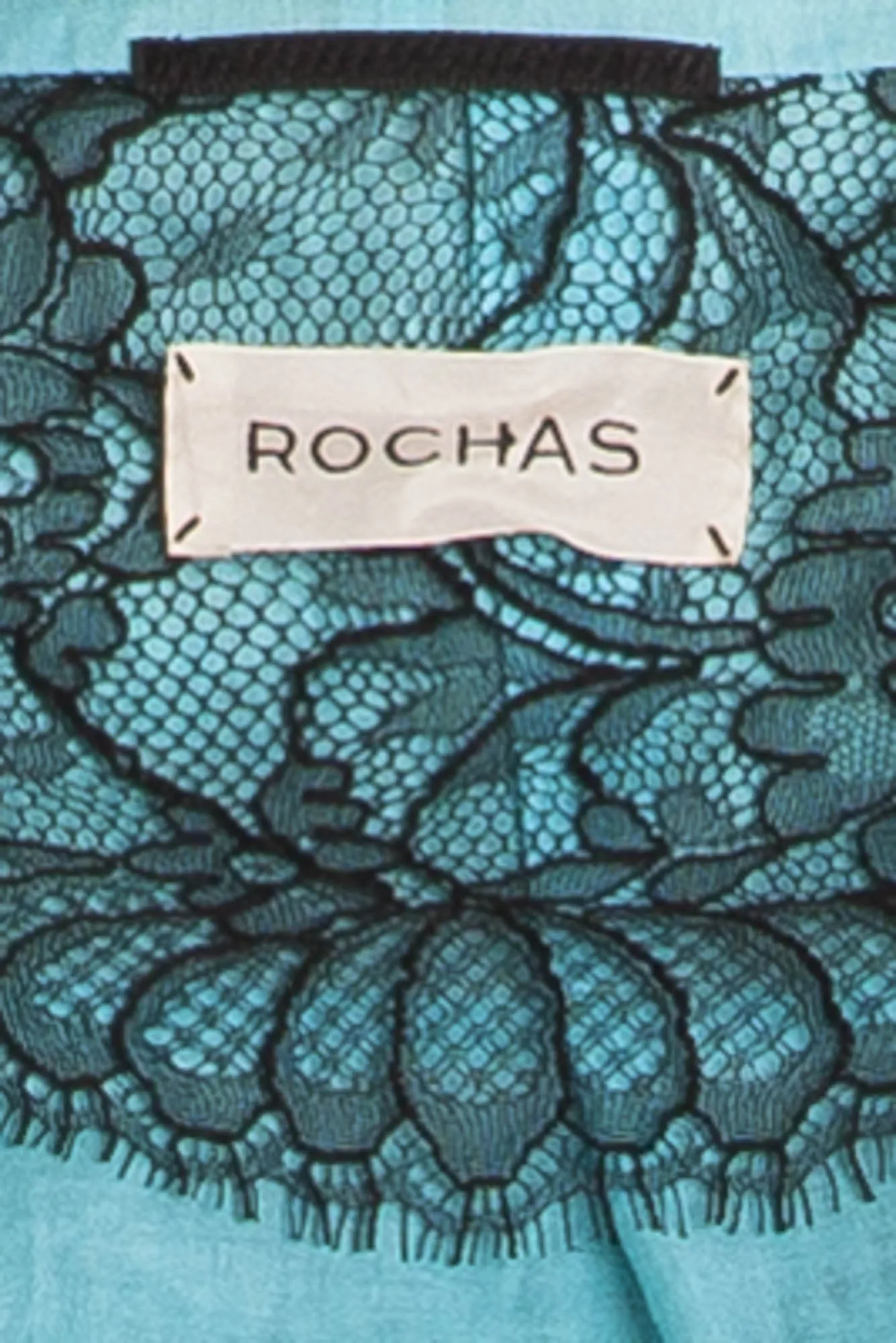 Rochas - 3PC Gray Button up Jacket with Eyelets & Turquoise & Black Spaghetti Strap Top, Dress and Skirt