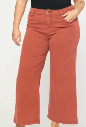 Rust Cropped Super Soft Denim Jeans