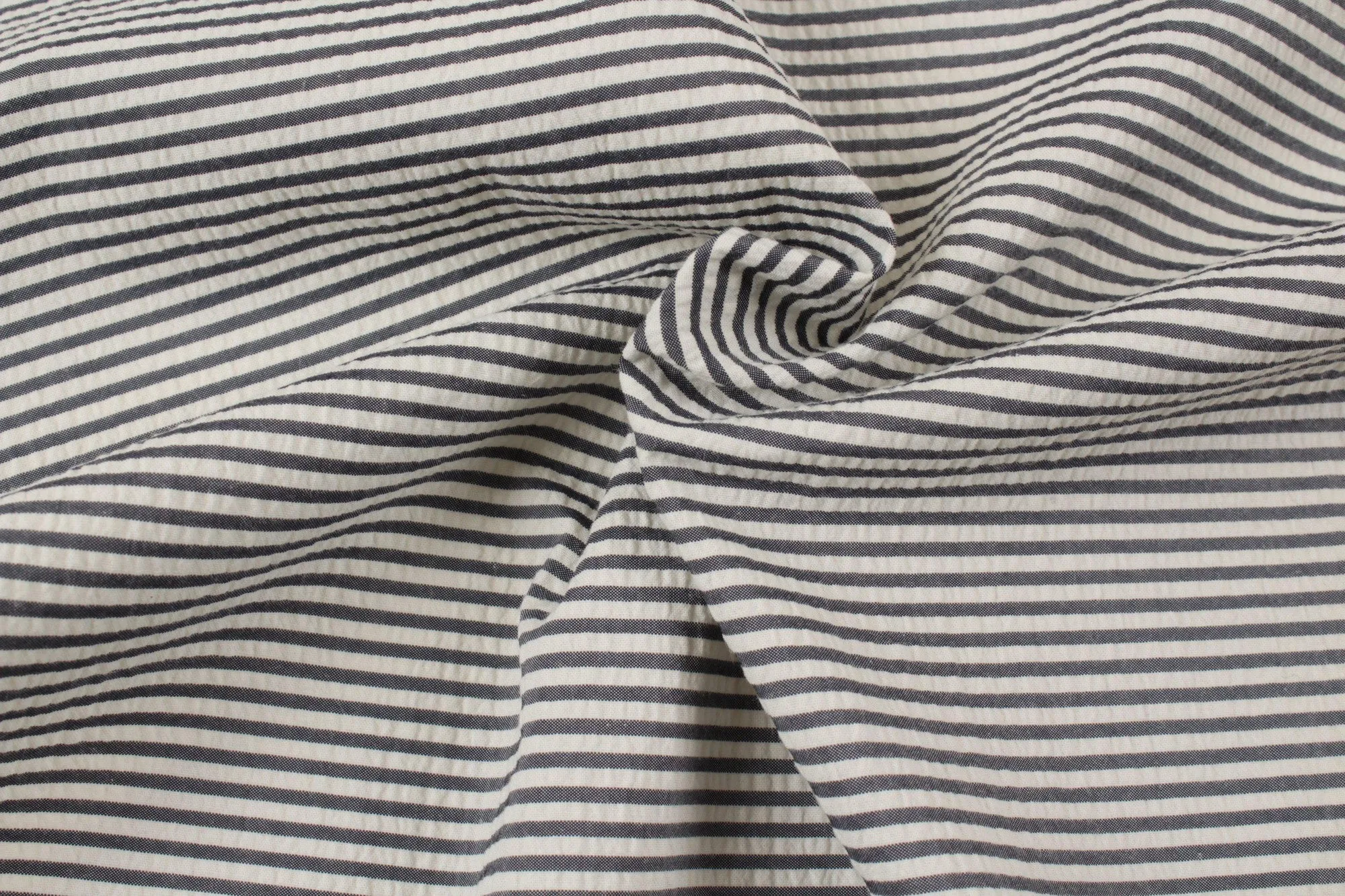 Seersucker Cotton Blend Stripes