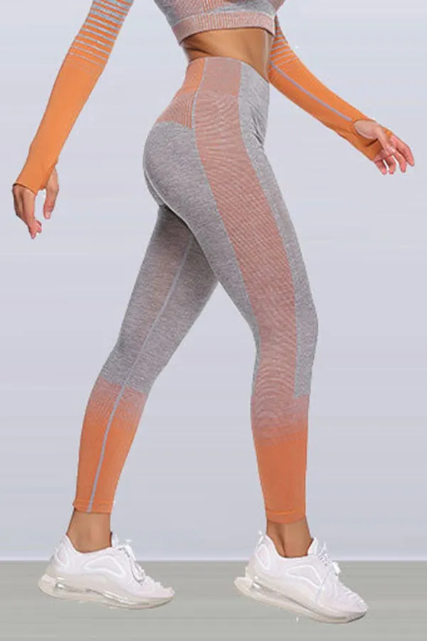 Striped Sporty Yoga Pants