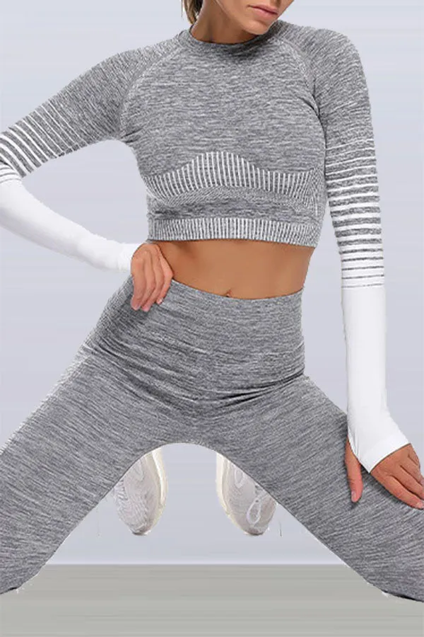 Striped Sporty Yoga Pants