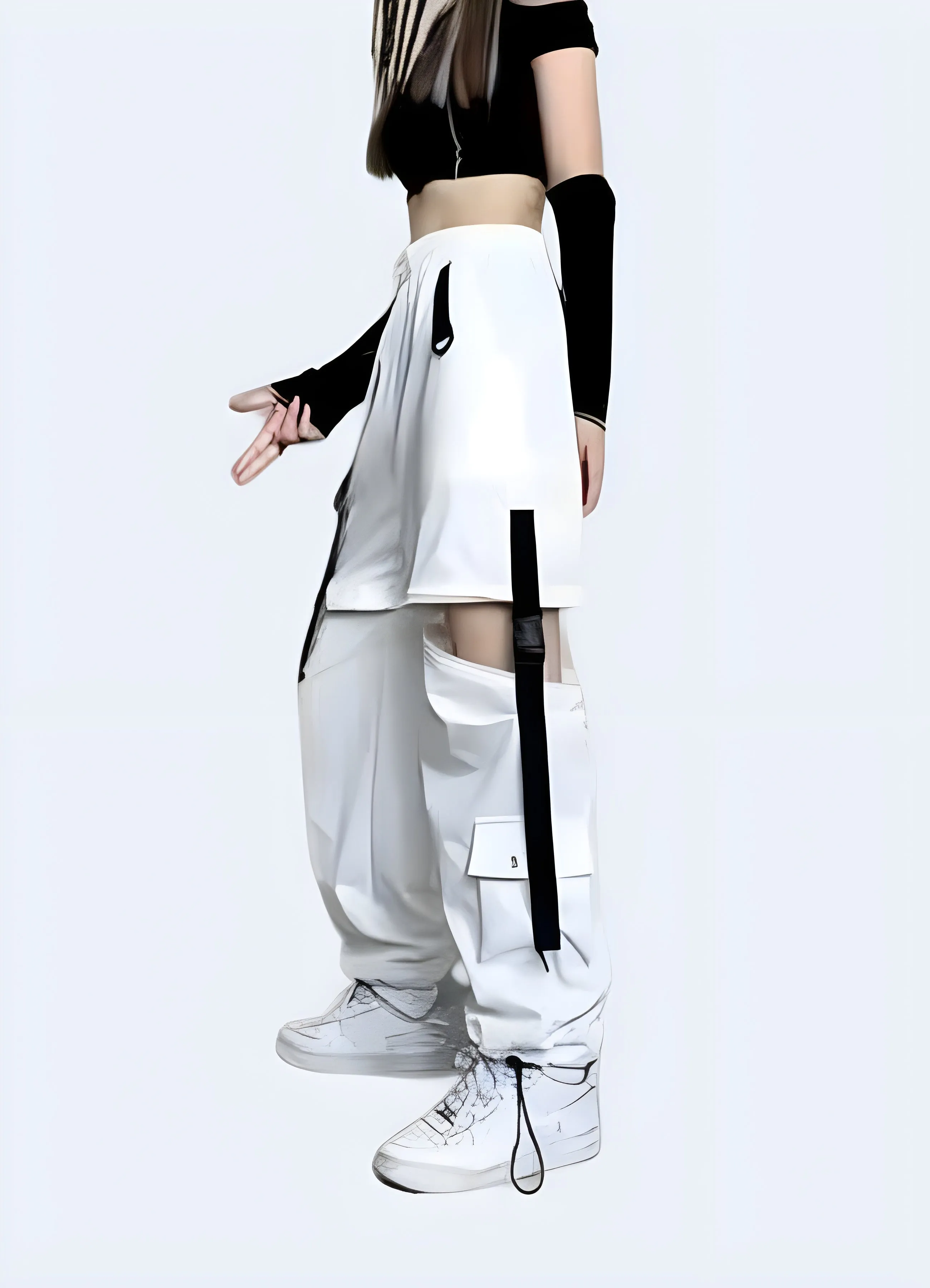 Techwear White Pant Women