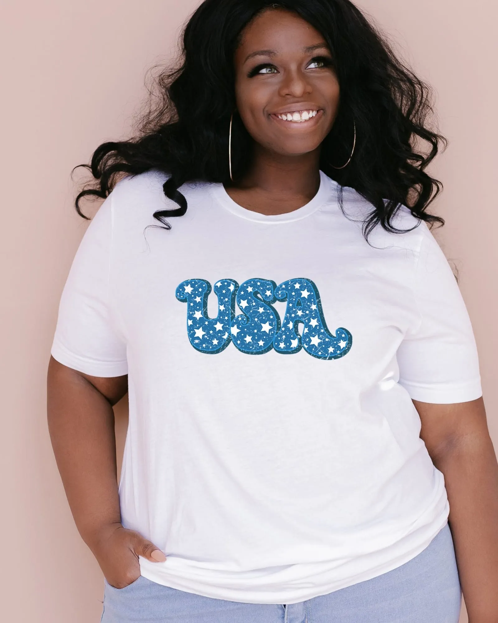 USA Bold Stars | White